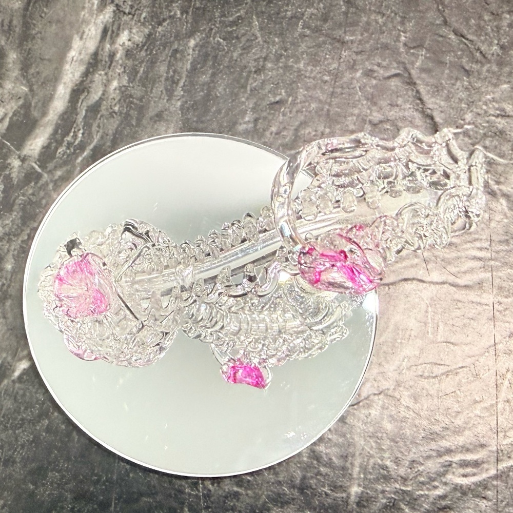 Spun Glass Miniature High Heel Shoe Figurine - Picture 6 of 16